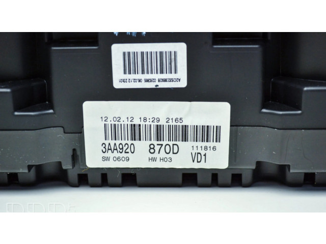 Панель приборов 3AA920870D   Volkswagen PASSAT B7       