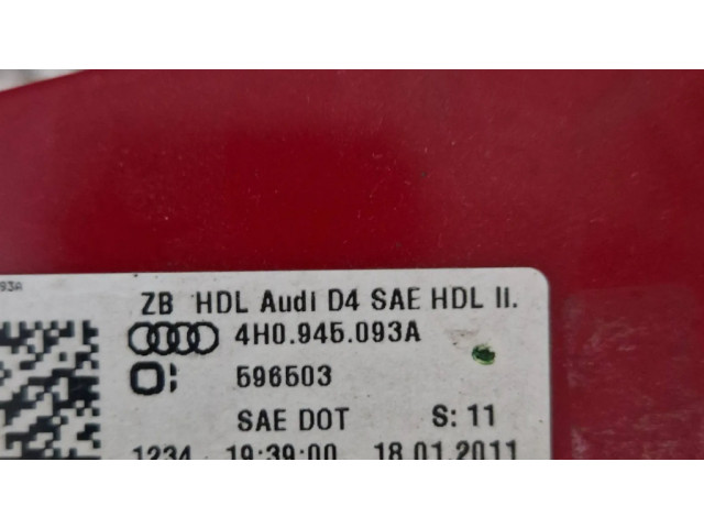 Задний фонарь  4H0945093A, 18012011    Audi A8 S8 D4 4H   2010-2016 года