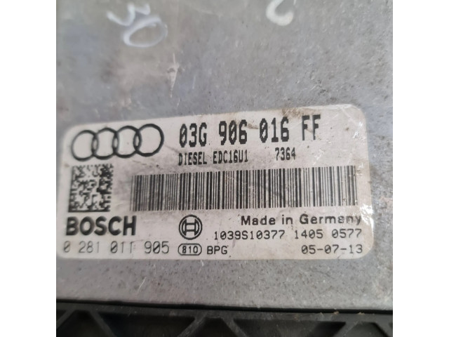 Блок управления двигателя 03G906016FF, 1039S10377   Audi A3 S3 8P