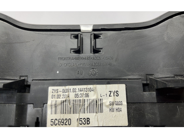 Přístrojová deska  Volkswagen Jetta VI 2014 5C6920953B, 5C6920953  