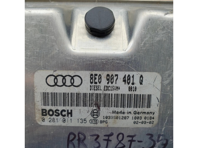 Блок управления двигателя 8E0907401Q, 0281011135   Audi A6 S6 C5 4B