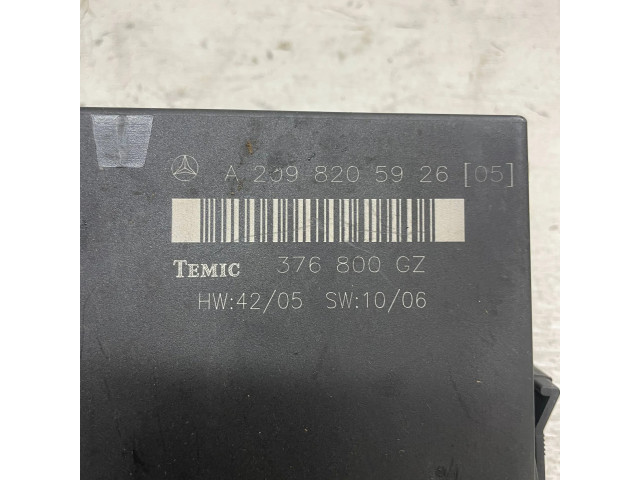 Блок комфорта A2098205926, 376800GZ   Mercedes-Benz CLK A209 C209   