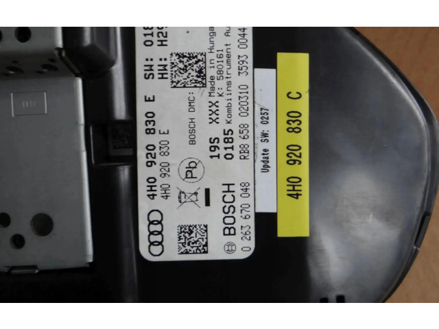 Přístrojová deska  Audi A8 S8 D4 4H 2011 4H0920830E, 4H0920830C  