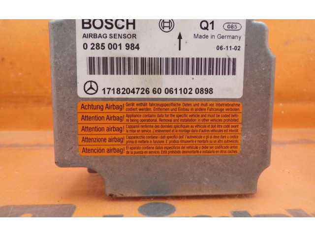 Блок подушек безопасности A1718204726, 0285001984   Mercedes-Benz SLK AMG R171