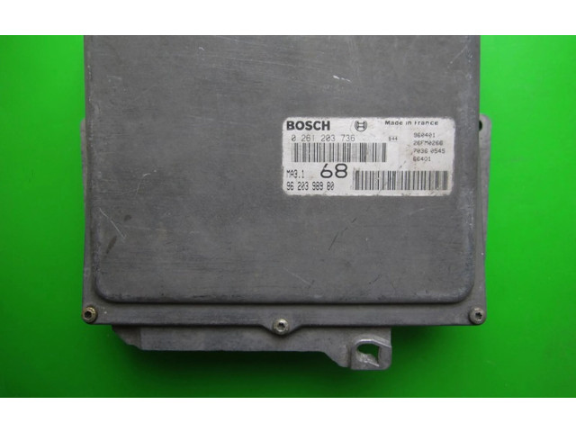Řídící jednotka 9620398980, 0261203736   Peugeot 106 1996