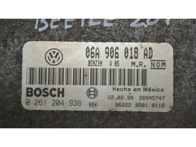 Řídící jednotka 06A906018AD, 0261204936   Volkswagen New Beetle 2002