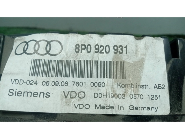 Панель приборов 1.CONECTOR, VDO   Audi A3 S3 8P       