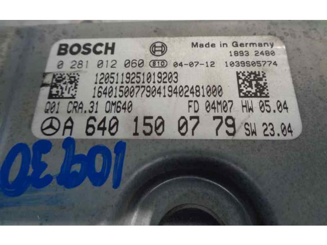 Řídící jednotka A6401500779, 0281012060   Mercedes-Benz A W168 2004