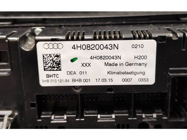Блок управления климат-контролем 4H0820043N   Audi A8 S8 D4 4H