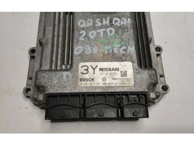 Řídící jednotka 23710JD78D, 1039S21017   Nissan Qashqai 2008