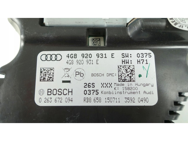 Панель приборов 4G8920931E   Audi A6 C7       