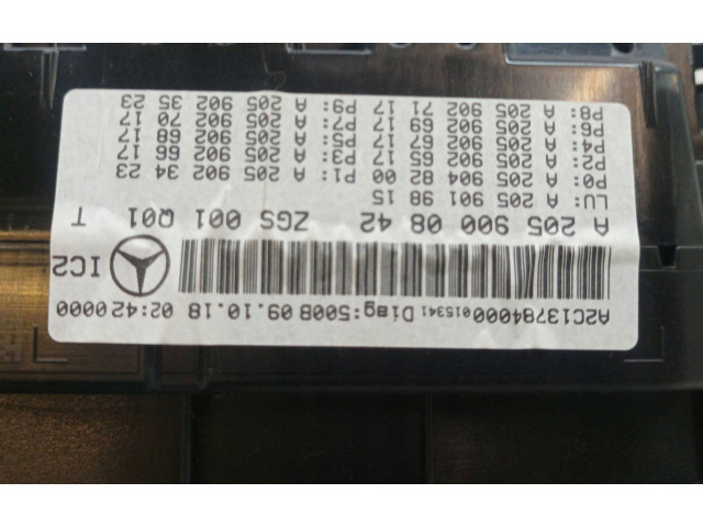 Přístrojová deska  Mercedes-Benz C W205 2019 A2059000842  