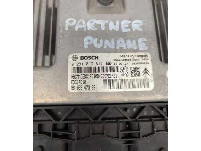 Блок управления двигателя 9805947380, 9666729580   Peugeot Partner