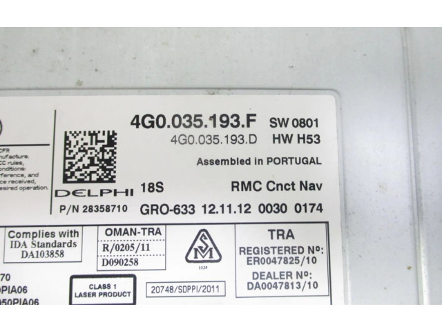 Блок управления навигации (GPS) 4G0035193F   Audi A6 Allroad C7