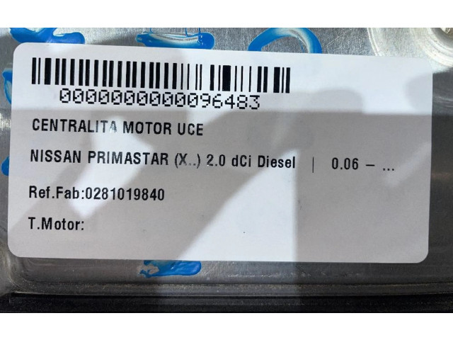 Блок управления двигателя 0281019840, 0281019840   Nissan Primastar
