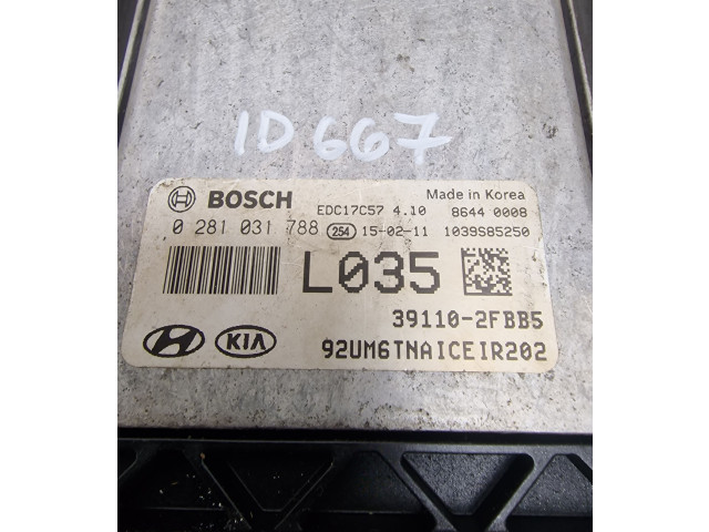 Řídící jednotka 391102FBB5, 1039S85250   KIA Sorento 2016