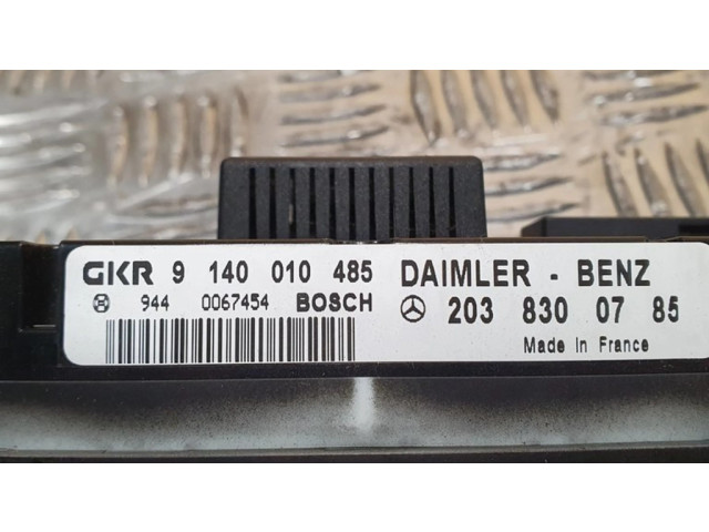 Блок управления климат-контролем 2038300785, 9140010485   Mercedes-Benz C W203