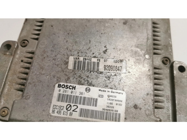 Řídící jednotka 0281011361, 9649561580   Peugeot 607 2005