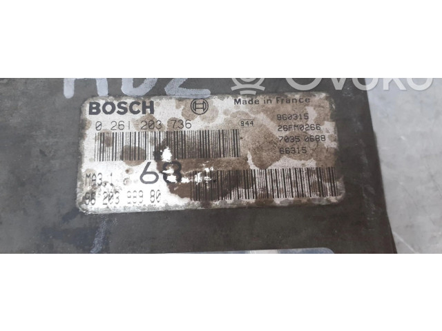 Řídící jednotka 9620398980   Peugeot 106 