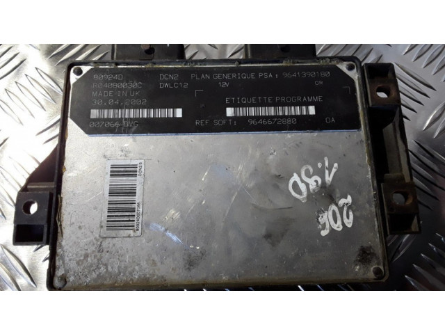 Řídící jednotka 9641390180, 9646672880   Peugeot 206 2002