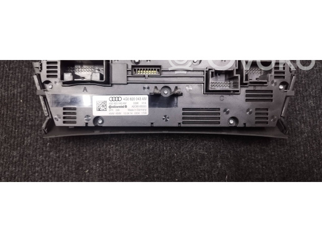 Блок управления климат-контролем 4G0820043AM, A2C85165000   Audi A6 S6 C7 4G