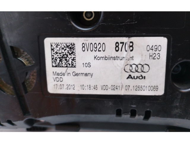 Přístrojová deska  Audi A3 S3 8P 2012 8V0920870B  