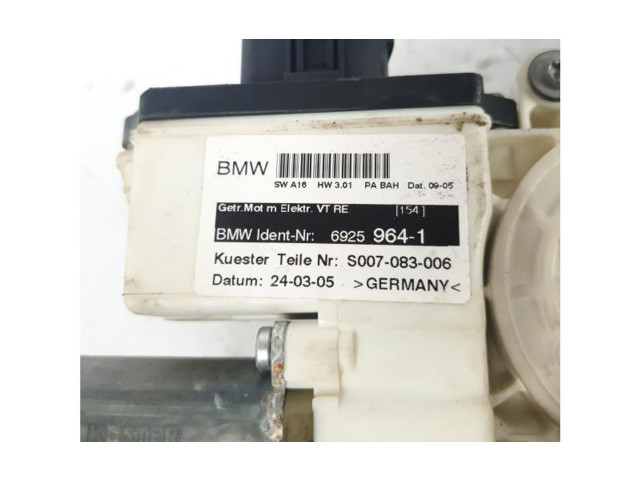 Электрический механизм для подъема окна без двигателя 69259641   BMW X3 E83