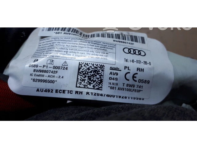 Přístrojová deska  Audi A4 S4 B9 8W 2020 8W9880742F  