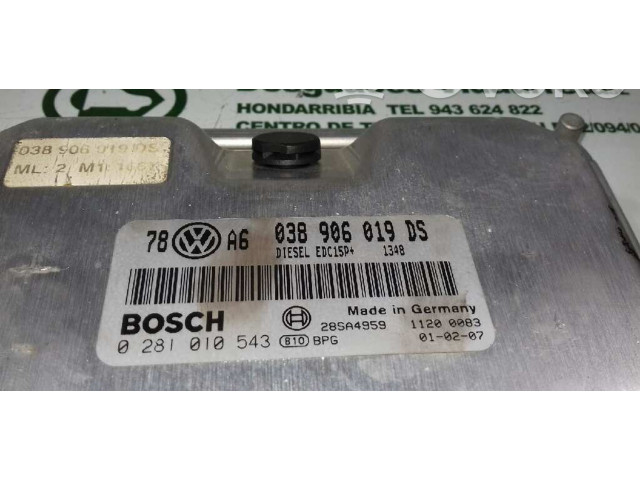 Řídící jednotka 038906019DS, 0281010543   Volkswagen Passat Alltrack 2001
