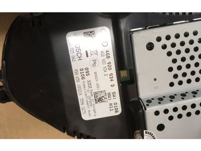 Панель приборов 4G8920934D, 0265725062   Audi A6 C7       