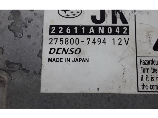 Řídící jednotka 22611AN042, 2758007494   Subaru Legacy 2008