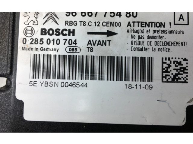 Блок подушек безопасности 9666775480, 0285010704   Peugeot 3008 I