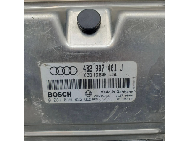 Блок управления двигателя 4B2907401J, 0281010822   Audi A6 S6 C5 4B