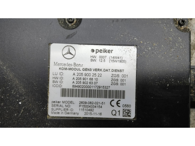 Блок управления A2059002522, A2059026307   Mercedes-Benz C W205