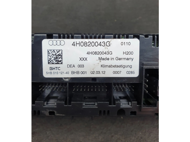 Блок управления климат-контролем 4H0820043G   Audi A8 S8 D4 4H