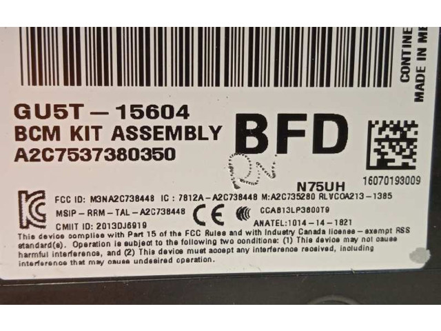 Pojistková skříňka Řídící jednotka BSM GU5T15604BFD, A2C7537380350   Ford Mondeo MK V 2016