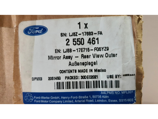 Zpětné zrcátko  levé Ford Mustang Mach-E 2021  2550461, LJ8B17E715FG5YZ9  