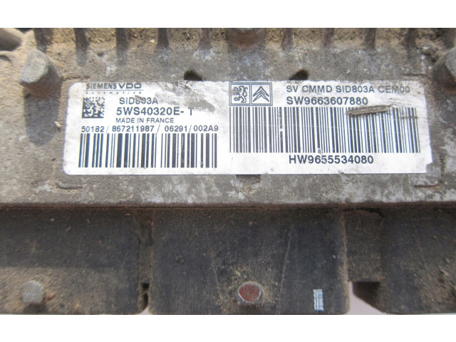 Řídící jednotka 9663607880, 5WS40320ET   Peugeot 807 2004