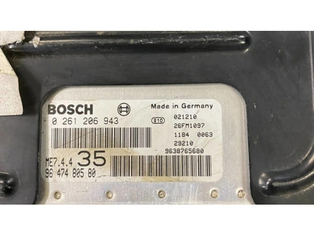 Řídící jednotka 9638765680, 0261206943   Peugeot 307 2003