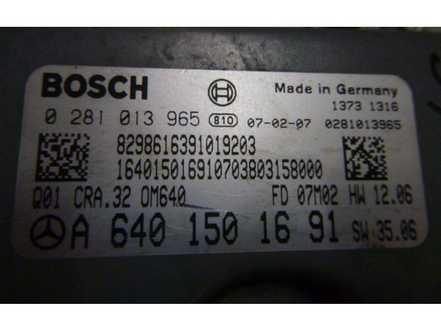 Řídící jednotka 0281013965, 0281013965   Mercedes-Benz B W245 2005