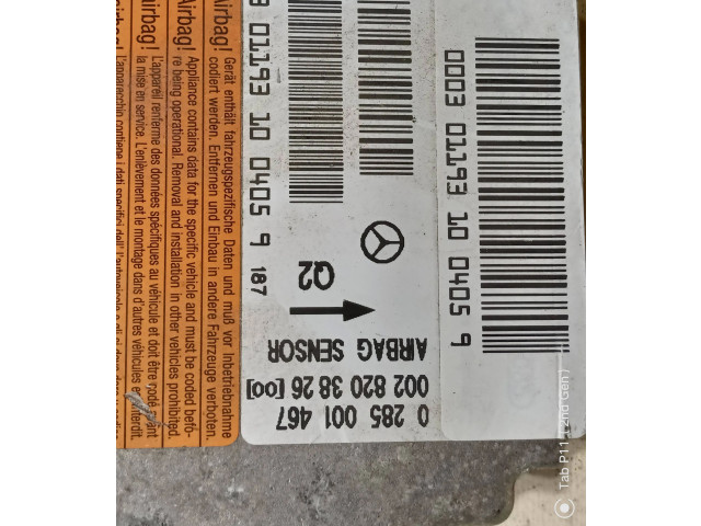 Блок подушек безопасности 0285001467, 001931004059   Mercedes-Benz C W203