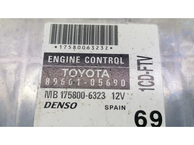 Блок управления двигателя 8966105690, 1758006323   Toyota Avensis T250