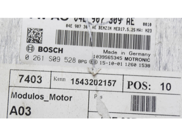 Řídící jednotka 0261S09528, 04L907309AE   Volkswagen Scirocco 2016