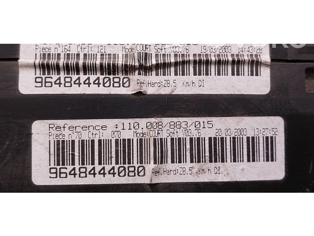 Přístrojová deska  Peugeot 607 2003 9648444080, 110008883015  
