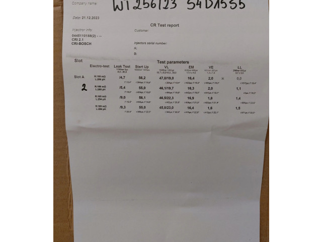 Vstřikovač 0445110188, UECR001   Peugeot 407     