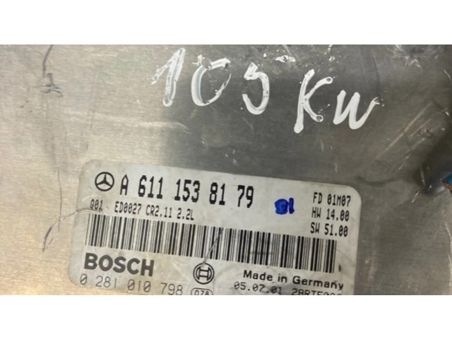 Блок управления двигателя A6111538179   Mercedes-Benz C W203