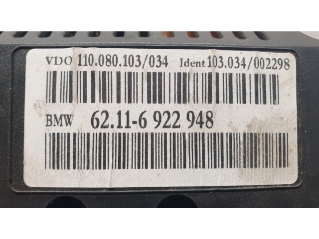 Přístrojová deska  BMW 7 E65 E66 2006 6922948, 62116922948  