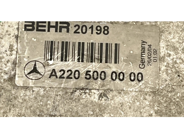 Интеркулер  A2205000000, A2205000000   Mercedes-Benz S W220 