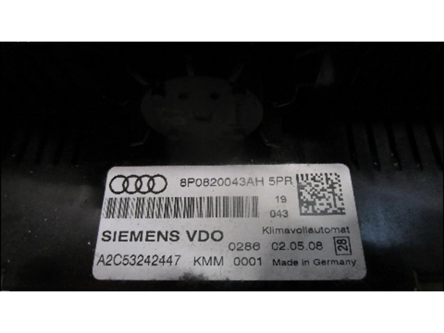 Блок управления климат-контролем 8P0820043AF5PR   Audi A3 S3 8P