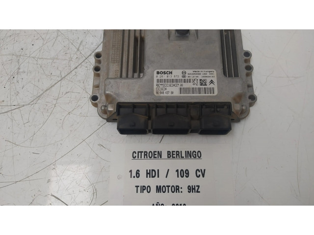 Блок управления двигателя 9664843780, 0281013872   Citroen Berlingo